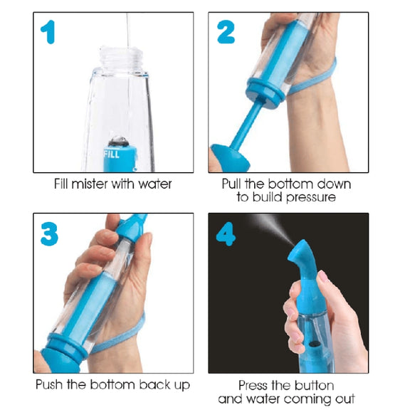 Portable Spray Hydrator Mini Home Air Pressure Spray Bottle(Black)