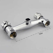 In-wall Dual Control Hot And Cold Water Faucet Bathroom Mixer Valve Shower Faucet, Specification: With Corner
