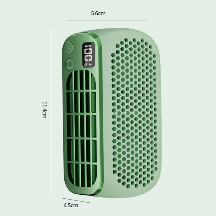 USB Charging Digital Display Portable Bladeless Outdoor Mini Night Light Fan(Pink)