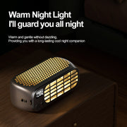 USB Charging Digital Display Portable Bladeless Outdoor Mini Night Light Fan(Pink)
