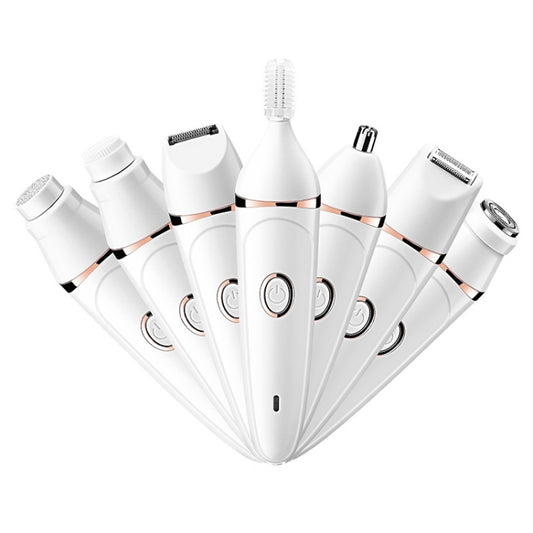 7 In 1 Multifunction Women Shaver USB Charging Epilator Eyebrow Trimmer(White) - free shipping - PMC Jewellery - Order now!