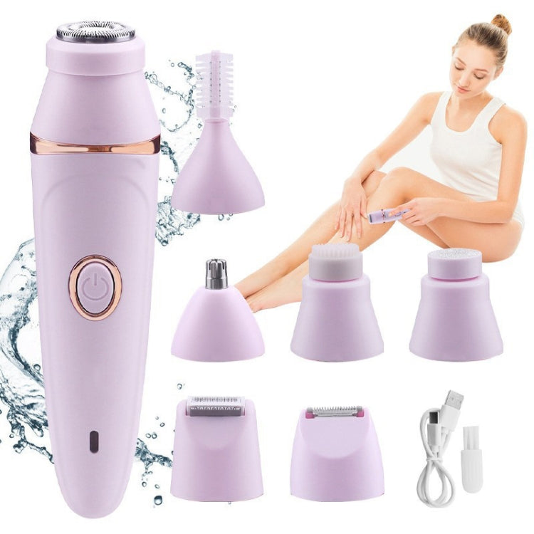 7 In 1 Multifunction Women Shaver USB Charging Epilator Eyebrow Trimmer(Pink) - free shipping - PMC Jewellery - Order now!
