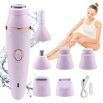 7 In 1 Multifunction Women Shaver USB Charging Epilator Eyebrow Trimmer(Pink) - free shipping - PMC Jewellery - Order now!
