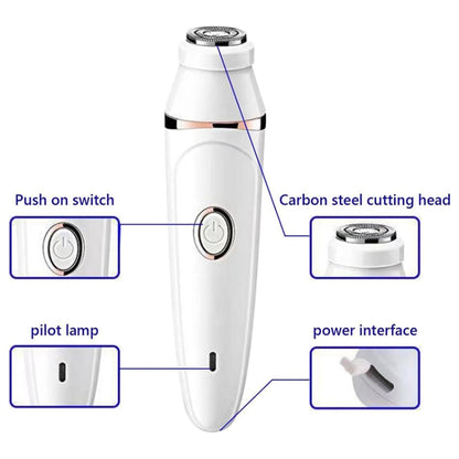 7 In 1 Multifunction Women Shaver USB Charging Epilator Eyebrow Trimmer(Pink) - free shipping - PMC Jewellery - Order now!