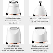 7 In 1 Multifunction Women Shaver USB Charging Epilator Eyebrow Trimmer(White)