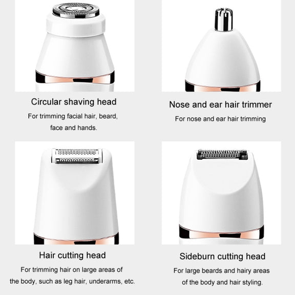 7 In 1 Multifunction Women Shaver USB Charging Epilator Eyebrow Trimmer(White)