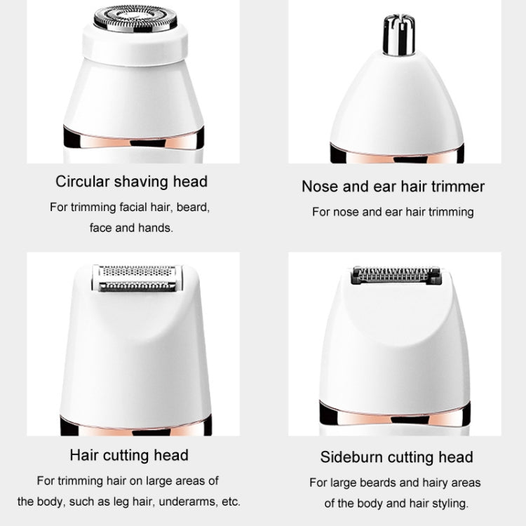 7 In 1 Multifunction Women Shaver USB Charging Epilator Eyebrow Trimmer(Pink) - free shipping - PMC Jewellery - Order now!