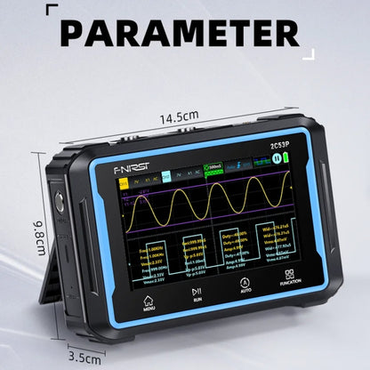 FNIRSI 2C53P Dual Channel Flat Panel Digital Oscilloscope Multimeter Signal Generator 3 In 1(Black) - free shipping - PMC Jewellery - Order now!