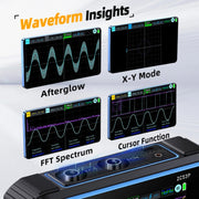FNIRSI 2C53P Dual Channel Flat Panel Digital Oscilloscope Multimeter Signal Generator 3 In 1(Black)