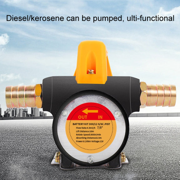 Small Portable Diesel Electric Self-Priming Oil Pump, Voltage: High Power 24v Forward And Reverse + 6m Tube