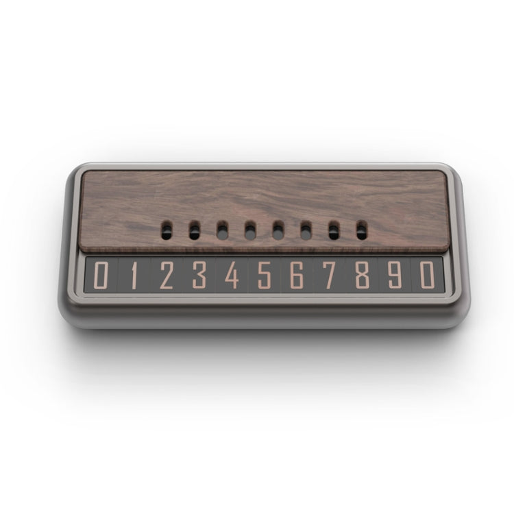 Car Metal Wood Aromatherapy Magnetic Luminous Car Moving Number Plate(Metal+Log) - Parking Card by PMC TechLife | Online Shopping South Africa | PMC TechLife | Buy Now Pay Later Mobicred