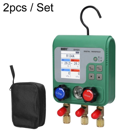 2pcs / Set DUOYI DY523 Automotive Vacuum Pressure Gauge Liquid Charge Fluorine Repair Electronic Refrigerant Meter - free shipping - PMC Jewellery - Order now!