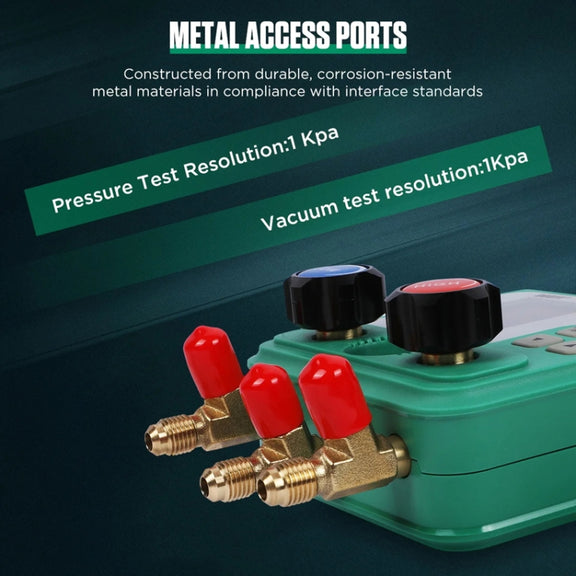 11pcs / Set DUOYI DY523 Automotive Vacuum Pressure Gauge Liquid Charge Fluorine Repair Electronic Refrigerant Meter