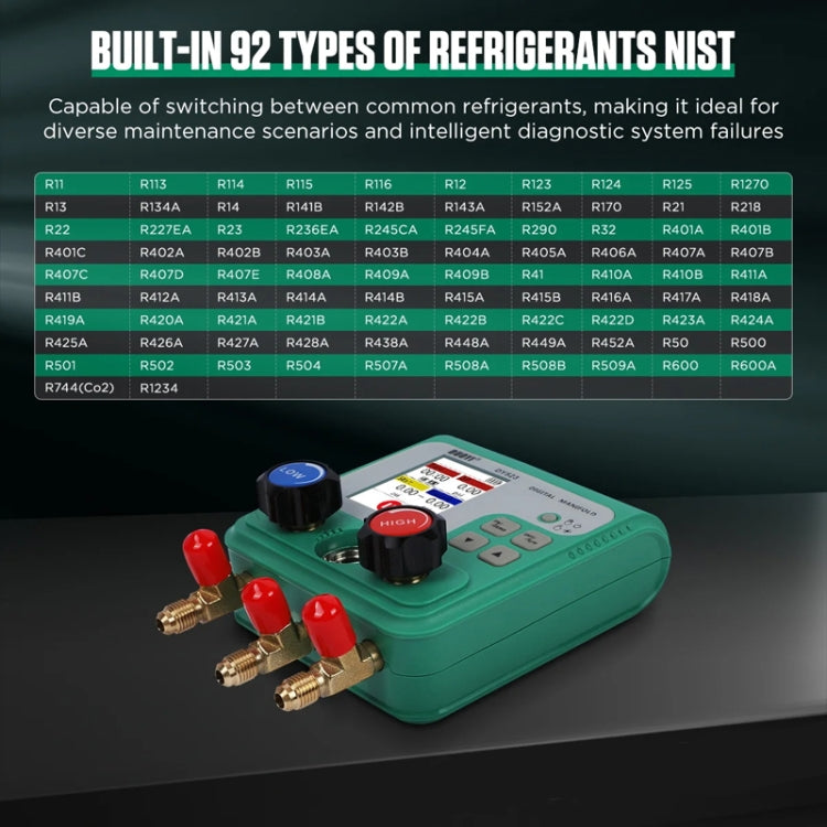 2pcs / Set DUOYI DY523 Automotive Vacuum Pressure Gauge Liquid Charge Fluorine Repair Electronic Refrigerant Meter - free shipping - PMC TechLife - Order now!