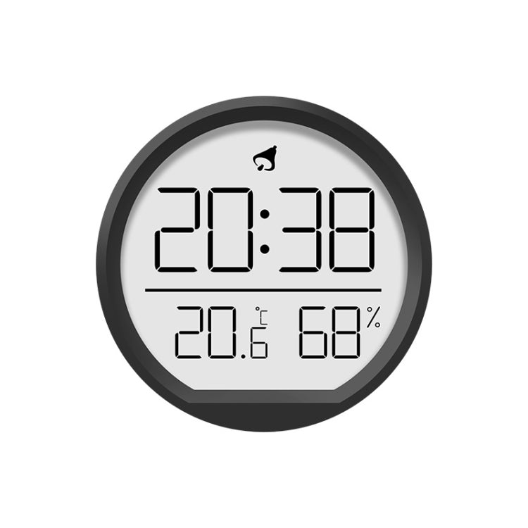 Slim Magnetic Thermometer And Hygrometer Clock Home Wall-Mounted Electronic Clock(Black) - Wall Clock by PMc TechLife | Online Shopping South Africa | PMc TechLife | Buy Now Pay Later Mobicred