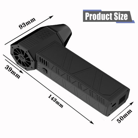 130000R PM52+M/S Brushless Motor Industrial Dust Blowing Turbo Fan(Black)