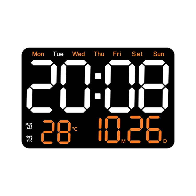 Multifunctional LED Digital Display Electronic Wall Clock Living Room Silent Alarm Clock, Color: Orange - Wall Clock by PMc TechLife | Online Shopping South Africa | PMc TechLife | Buy Now Pay Later Mobicred