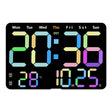 Multifunctional LED Digital Display Electronic Wall Clock Living Room Silent Alarm Clock, Color: Colorful - Wall Clock by PMc TechLife | Online Shopping South Africa | PMc TechLife | Buy Now Pay Later Mobicred
