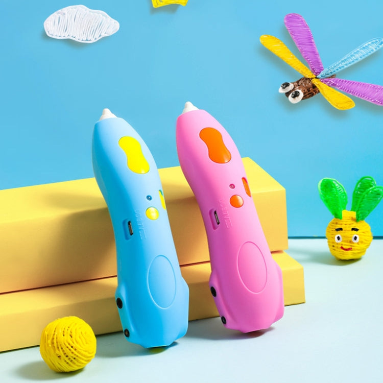 Infrared Sensing Low-temperature 3D Printing Pen Children DIY Graffiti Painting Pen(1000 mAh-Blue)