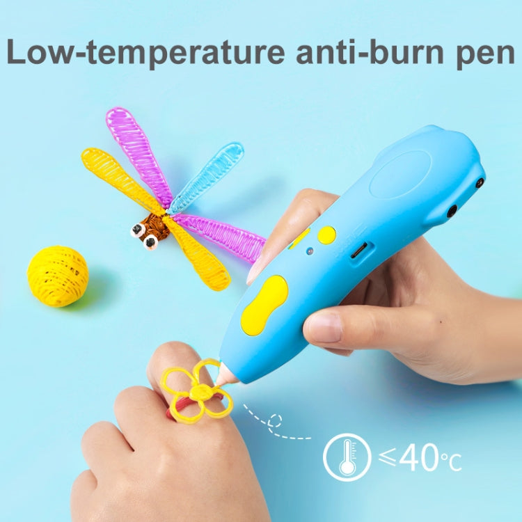 Infrared Sensing Low-temperature 3D Printing Pen Children DIY Graffiti Painting Pen(1000 mAh-Blue)