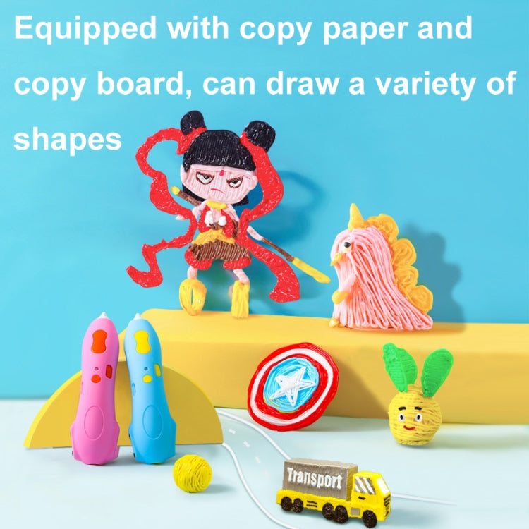 Infrared Sensing Low-temperature 3D Printing Pen Children DIY Graffiti Painting Pen(1000 mAh-Blue)