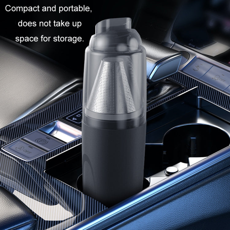 3 in 1 Mini Wireless Charging Handheld Car Vacuum Cleaner(Stainless Steel Filter Black) - Vacuum Cleaner by PMC TechLife | Online Shopping South Africa | PMC TechLife | Buy Now Pay Later Mobicred