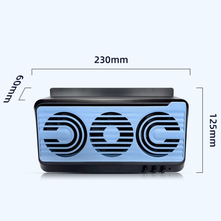 Solar Car Exhaust Fan Air Circulation Cooling Ventilation Fan(Black Blue) - Heating & Fans by PMC TechLife | Online Shopping South Africa | PMC TechLife | Buy Now Pay Later Mobicred