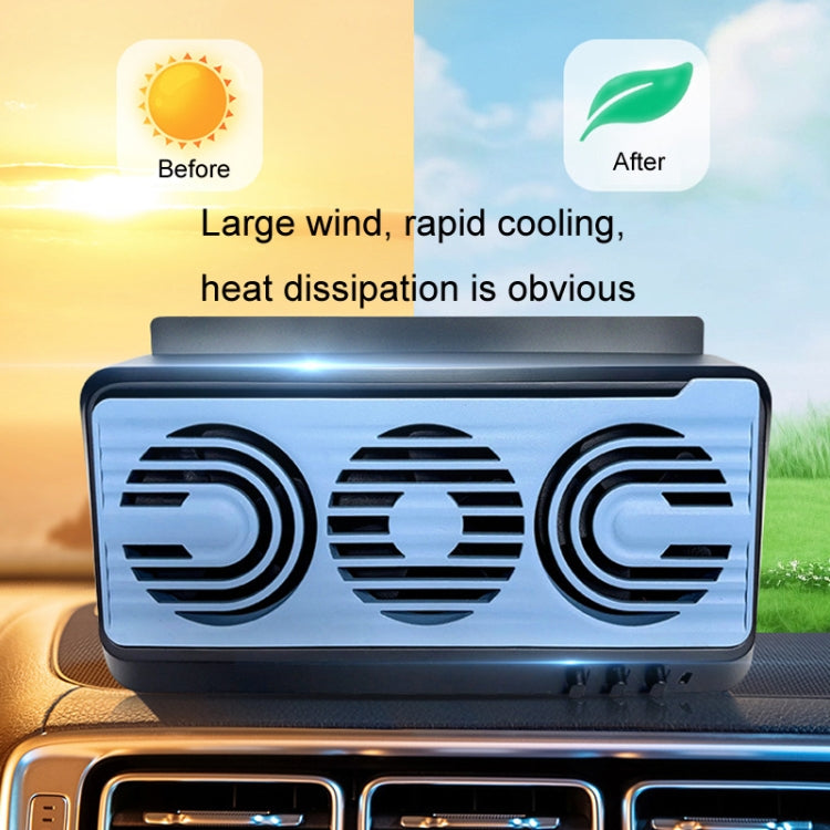 Solar Car Exhaust Fan Air Circulation Cooling Ventilation Fan(Black Blue) - Heating & Fans by PMC TechLife | Online Shopping South Africa | PMC TechLife | Buy Now Pay Later Mobicred