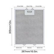 2pcs  W10169961A  Range Hood Filter for Whirlpool, Ikea, Kitchen Aid, Jenn Air 305 x 267 x 9mm