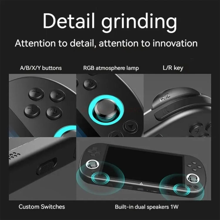 Trimui Smart Pro 4.96 Inch IPS Screen Handheld Game Console Open Source Linux System 128G(Black) - free shipping - PMC Jewellery - Order now!