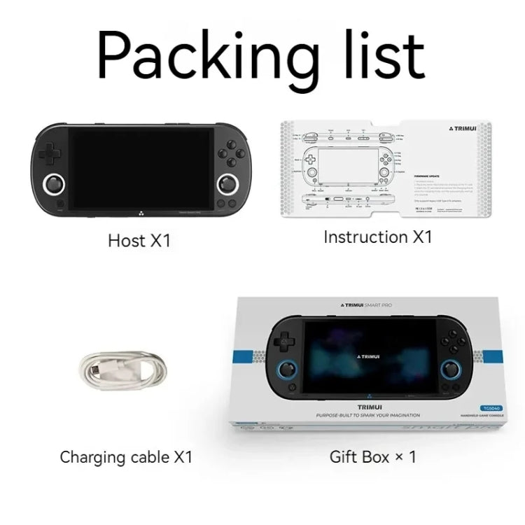 Trimui Smart Pro 4.96 Inch IPS Screen Handheld Game Console Open Source Linux System 128G(White) - free shipping - PMC Jewellery - Order now!