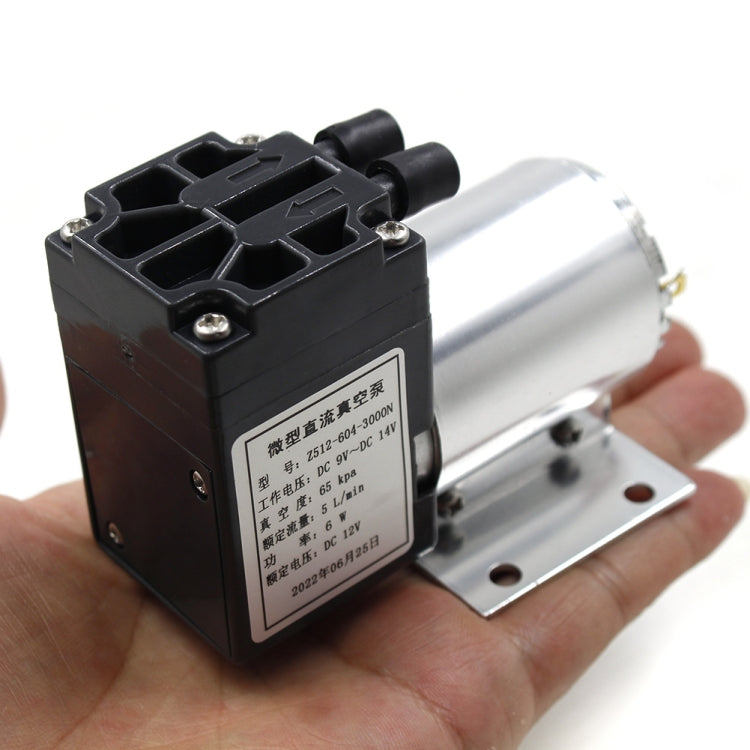 12V 5L/Min 65-120kpa Negative Pressure Vacuum Pump With Stand(Z512-604-3000N) - Others by PMC TechLife | Online Shopping South Africa | PMC TechLife | Buy Now Pay Later Mobicred