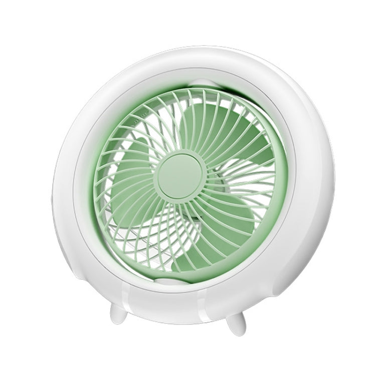 Night Light Desktop Folding Fan Outdoor Camping Hanging Mini Fan, Color: Green Upgraded - Electric Fans by PMC TechLife | Online Shopping South Africa | PMC TechLife | Buy Now Pay Later Mobicred