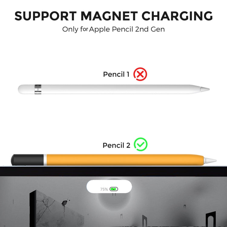 For Apple Pencil 2 AhaStyle JY16-2 Silicone Case Retro Non-slip and Anti-drop Pen Cover(Grey) - Pencil Accessories by AhaStyle | Online Shopping South Africa | PMC Jewellery | Buy Now Pay Later Mobicred