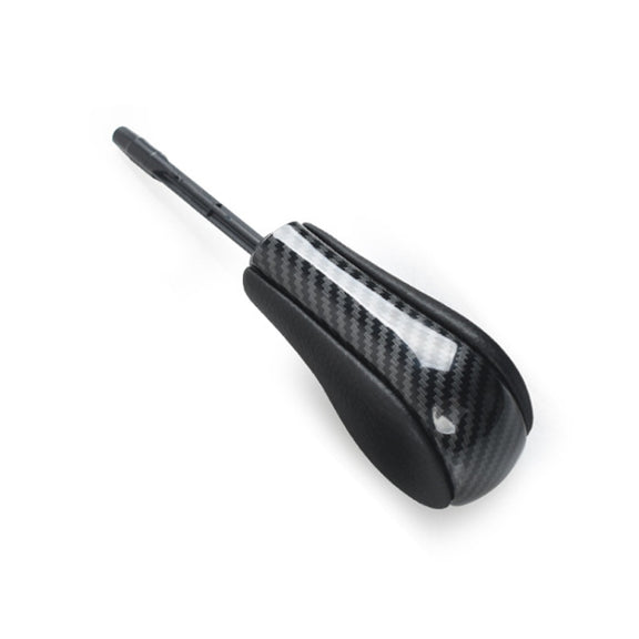 For BMW E Chassis Gear Lever Head, Universal For Left And Right Driving, Style: 3/5/7 Series X3 Z3 X6 Round Head Carbon Fiber Pattern
