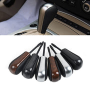 For BMW E Chassis Gear Lever Head, Universal For Left And Right Driving, Style: X1 1/3 Series Z4 Flat Head Walnut