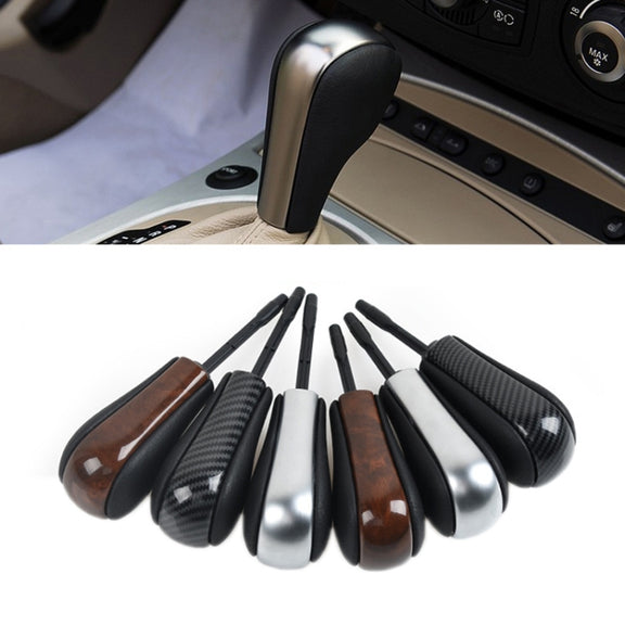 For BMW E Chassis Gear Lever Head, Universal For Left And Right Driving, Style: X1 1/3 Series Z4 Flat Head Silver