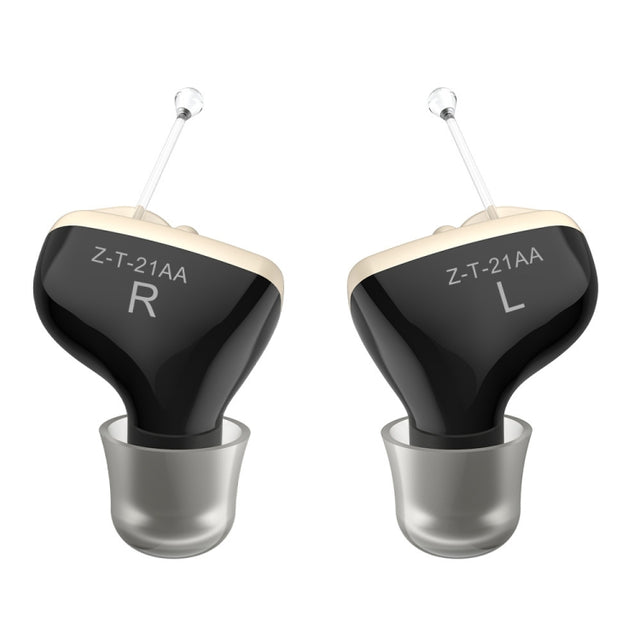 1pair  Invisible In-Ear Hearing Aid Sound Amplifier For The Elderly And Hearing Impaired(Black)