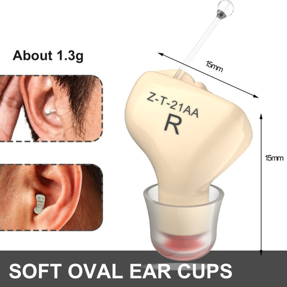 1pair  Invisible In-Ear Hearing Aid Sound Amplifier For The Elderly And Hearing Impaired(Black)