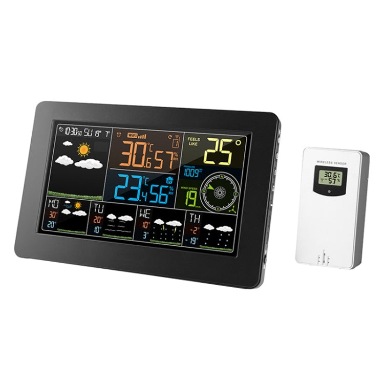 WiFi Color Screen Weather Station Temperature And Humidity Weather Forecast Clock, Model: EU Plug - Indoor Thermometer by PMC TechLife | Online Shopping South Africa | PMC TechLife | Buy Now Pay Later Mobicred