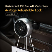 FE052 RGB Color Light USB Plug-in Clip-on Car Rear Seat Headrest Fan(Black Silver)