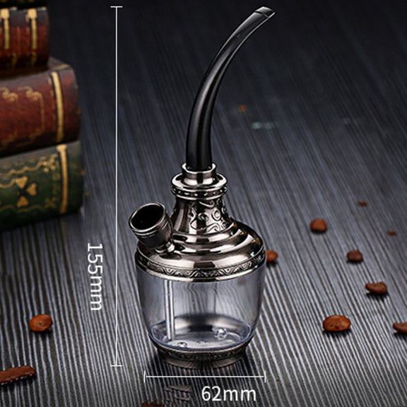 HENGDA HD-806 Dual Purpose Multifunctional Filtered Hookah With Long Hose(Gold)