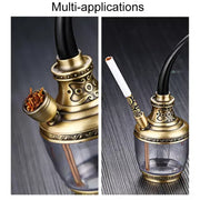 HENGDA HD-806 Dual Purpose Multifunctional Filtered Hookah With Long Hose(Gold)