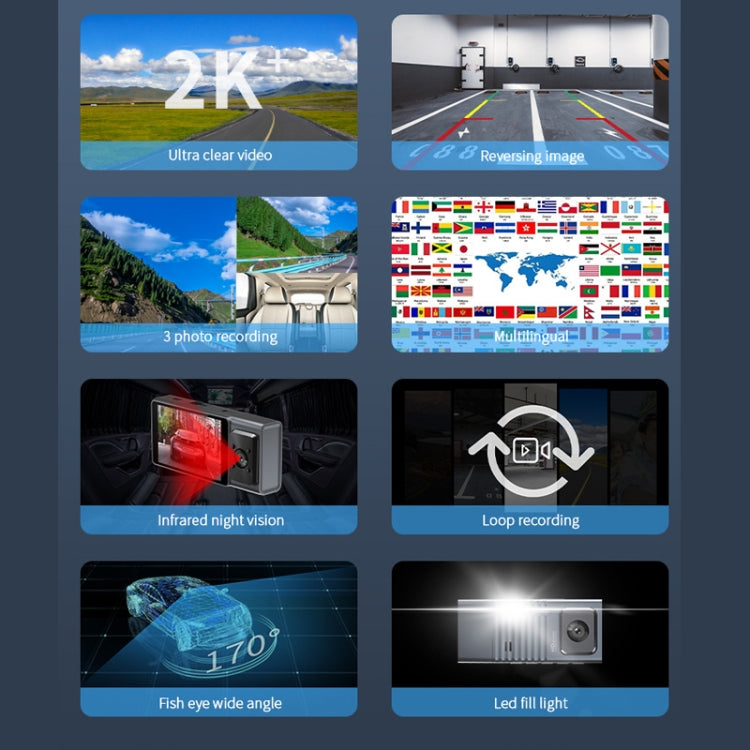 3 Camera Lens 3-inch IPS Screen WiFi Car Dash Cam 1080P Night Vision Dash Camera for Cars 64G - free shipping - PMC TechLife - Order now!