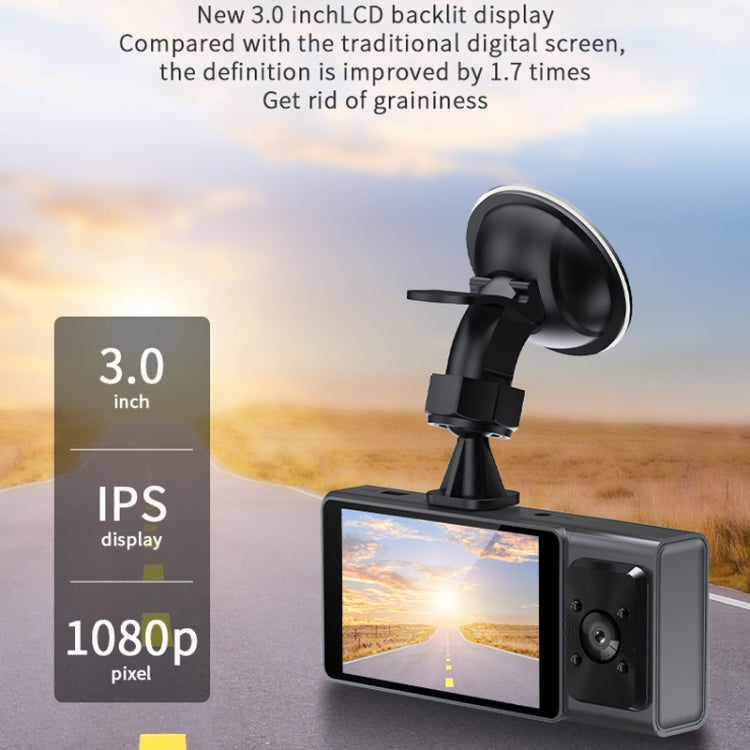3 Camera Lens 3-inch IPS Screen WiFi Car Dash Cam 1080P Night Vision Dash Camera for Cars 32G - Car DVRs by PMC TechLife | Online Shopping South Africa | PMC TechLife | Buy Now Pay Later Mobicred