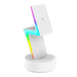 For Apple Series 3 In 1 RGB Light Magsafe Magnetic Mobile Phone Holder Wireless Charger(White) - free shipping - PMC TechLife - Order now!