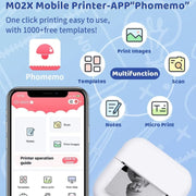 Phomemo M02X Inkless Pocket Printer Bluetooth Thermal Portable Sticker Maker Machine(Green)