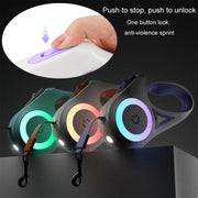 LED Light Luminous Pet Dog Leash Automatic Retractable Dog Walking Leash, Color: 3m Green