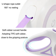 LED Light Luminous Pet Dog Leash Automatic Retractable Dog Walking Leash, Color: 5m Purple