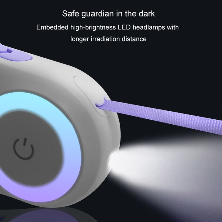 LED Light Luminous Pet Dog Leash Automatic Retractable Dog Walking Leash, Color: 3m Green
